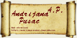 Andrijana Pušac vizit kartica